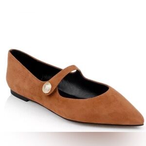L'AGENCE Gersende Mary Jane Pointed Toe Flats New Without Box